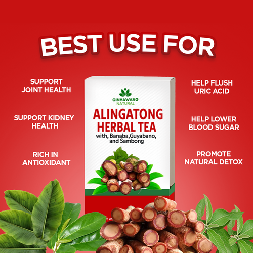 Ginhawang Natural Aligatong Herbal Tea – For Uric Acid, Gout & Rayuma PH
