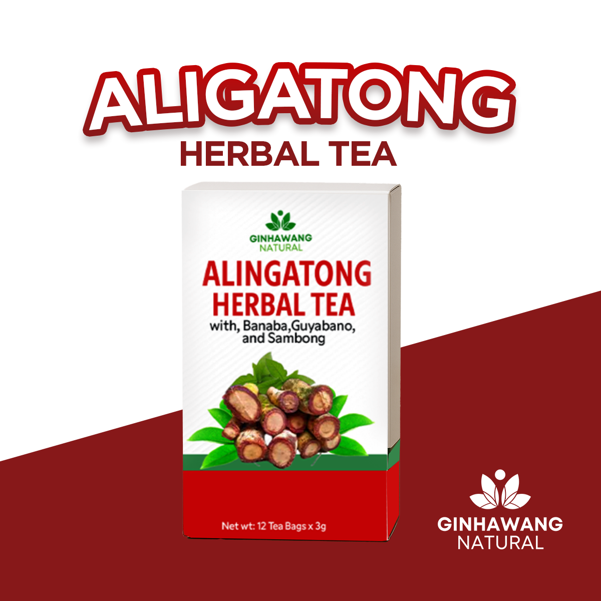 Ginhawang Natural Aligatong Herbal Tea – For Uric Acid, Gout & Rayuma PH