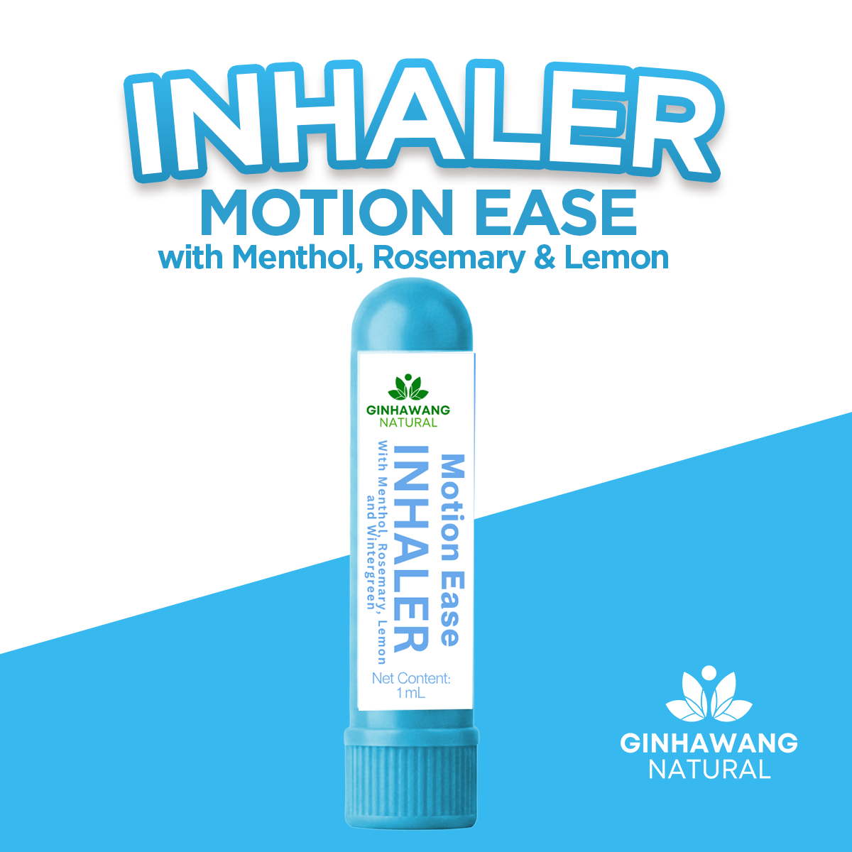 Ginhawang Natural Motion Ease Inhaler – For Hilo sa Byahe & Travel Sickness Relief PH