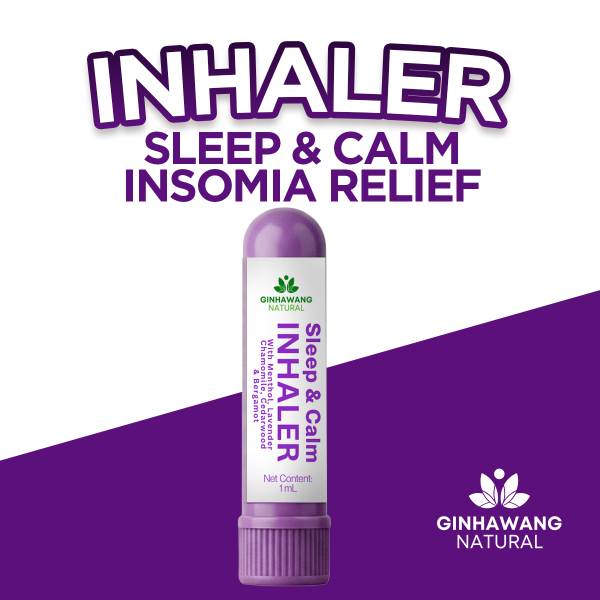 Ginhawang Natural Sleep & Calm Inhaler – Herbal Relaxation for Stress & Better Sleep PH